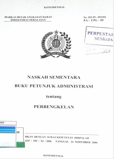 Naskah Sementara Buku Petunjuk Administrasi Perbengkelan